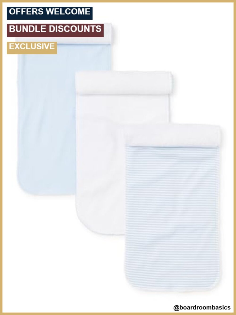 3 Pack Pima Cotton Burp Cloths Super Absorbent Baby Feeding Essentials